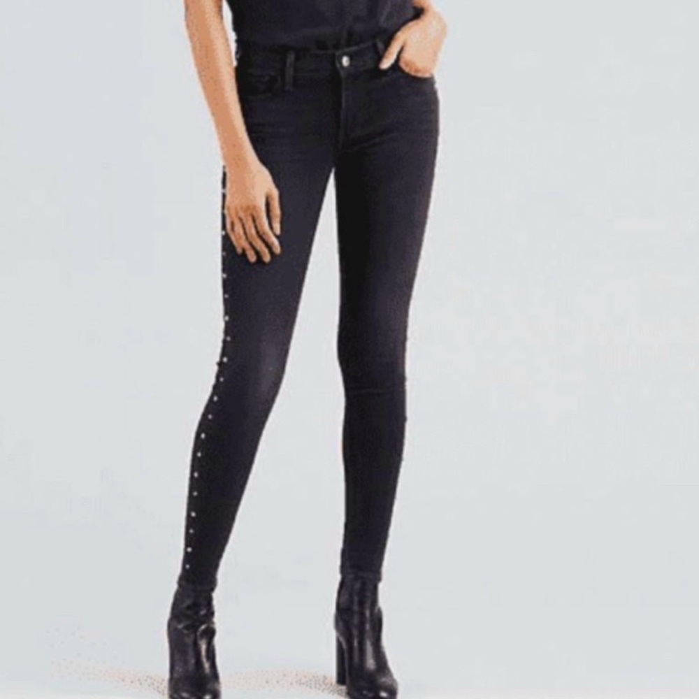 Levi’s Premium Super skinny 710 metal studded jeans